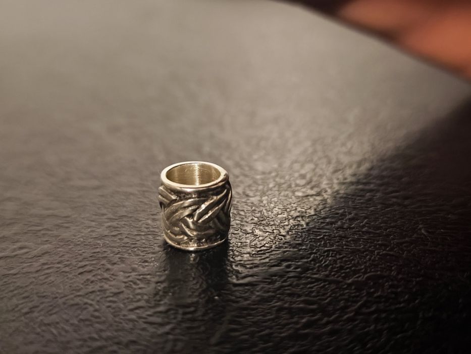 Koralik do brody włosów Srebro 925 Wikiński Rękodzieło BARBARIAN