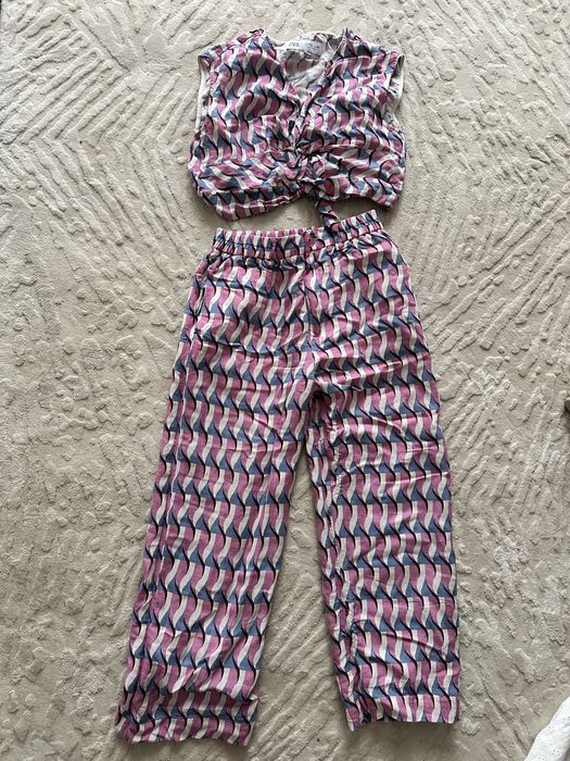 Штани, костюм Zara льон