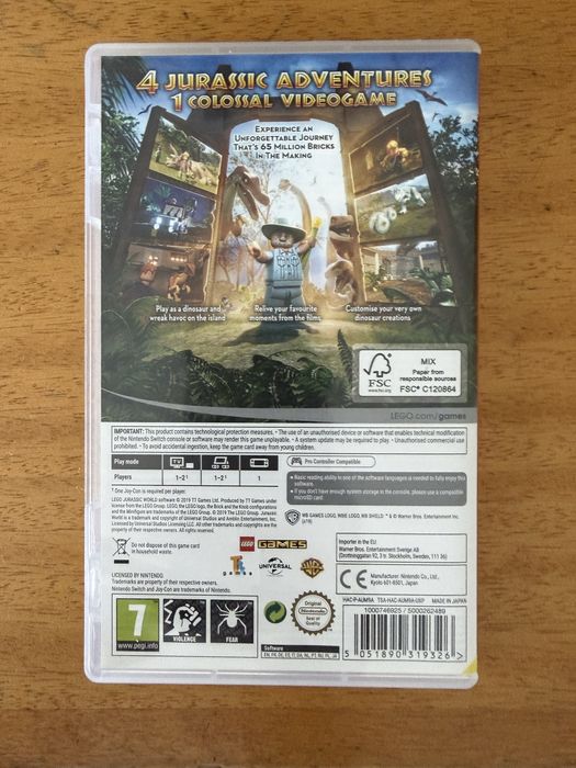 LEGO Jurassic World para Nintendo Switch