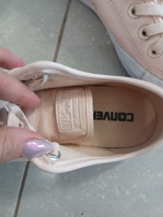 Trampki convers pudrowy róż
