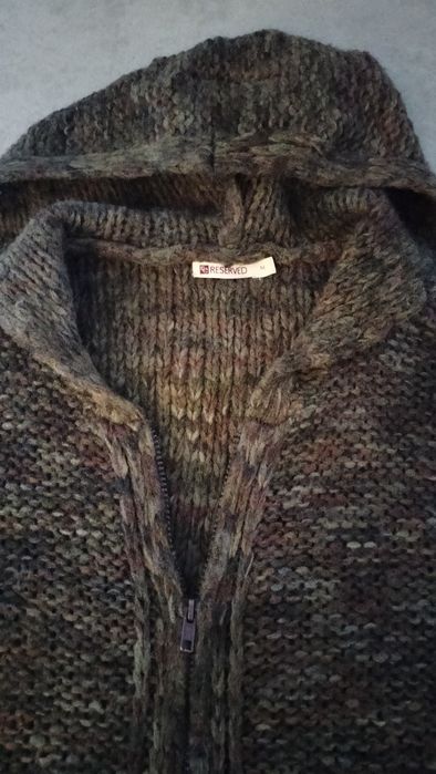 Sweter długi kardigan Reserved r M brąz damski