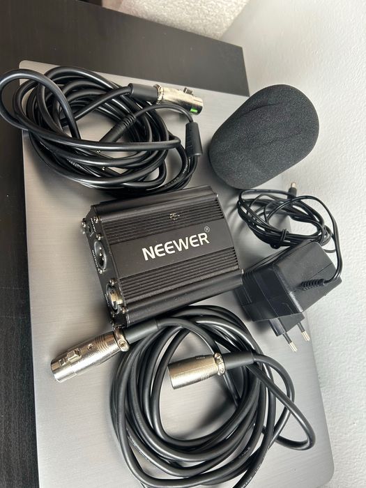 Microfone Estúdio Neewer + braço + phantom (kit completo)