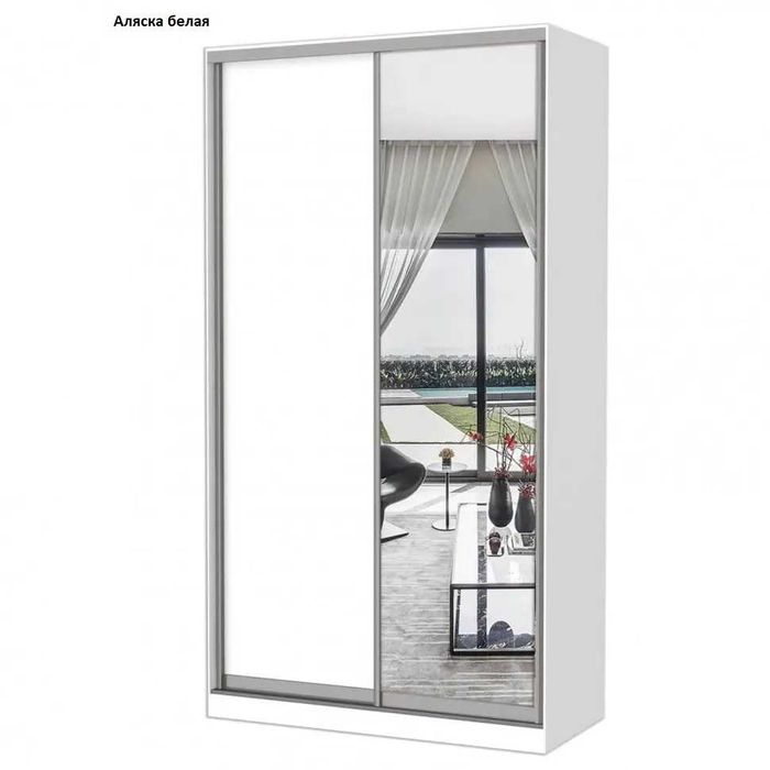 Шкаф-купе с двумя фасадами. Разные размеры и цвета.