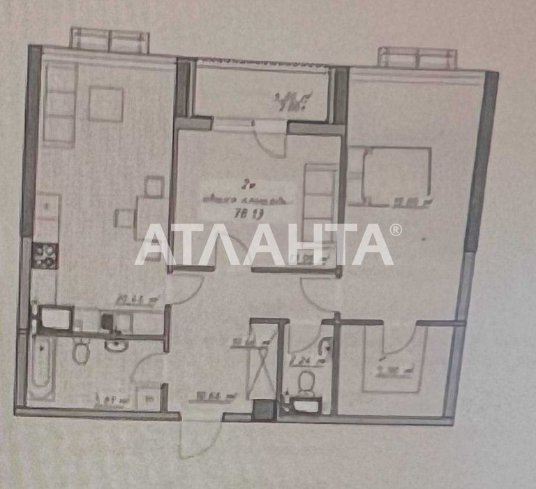2-комнатная квартира в ЖК «Атмосфера», Аркадия