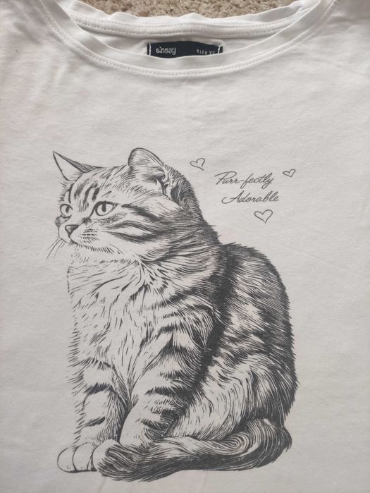 T-shirt dziewczęcy 4 szt s/xs