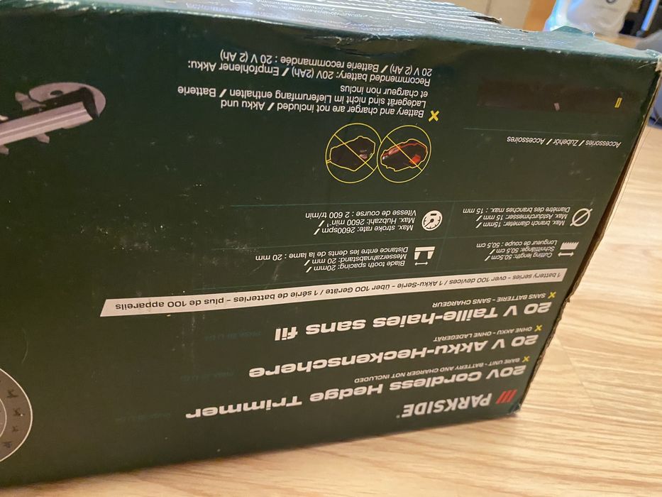 Corta sebes a bateria Parkside - Novo