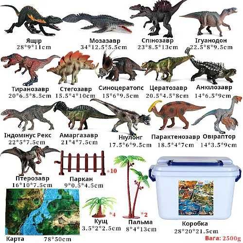 Парк Юрського періоду. Розвиваючий набір фігурок Динозаври