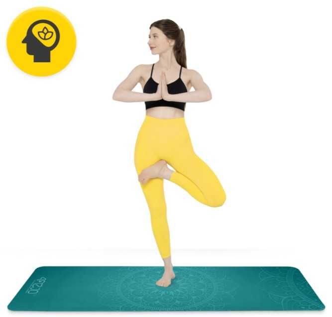 MATA DO ĆWICZEŃ ZAMSZOWA do jogi pilatesu 183 x 61 x 0,15cm 4FIZJO ZIE