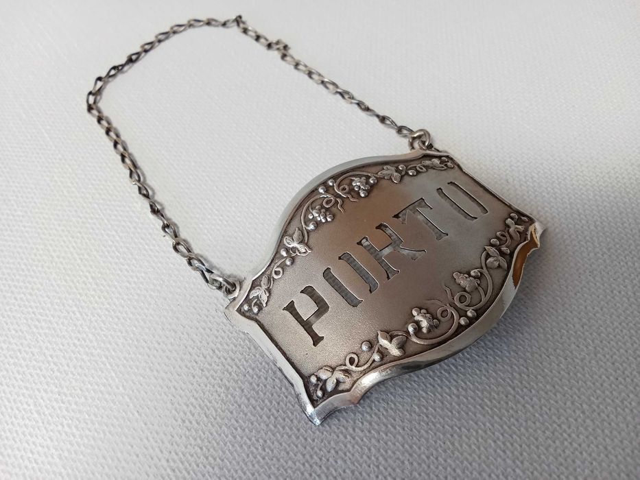 Chapa colar em Prata para garrafa PORTO