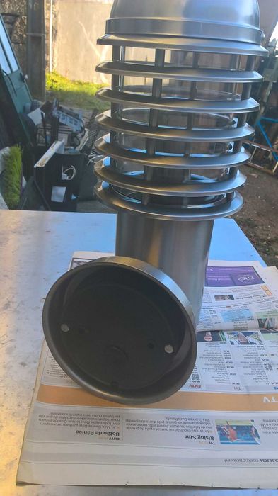 candeeiro de exterior todo em inox