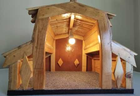 Cabana em madeira para presépio de Natal (nova)