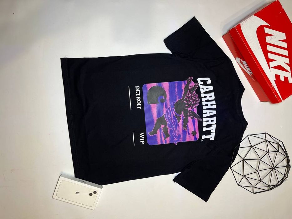 Футболка CARHARTT/чорна/футболки/ Кархарт/КАРХАРТ/Ангел /WIP/ВІП/ВІП/ унісекс/ Angel WIP.