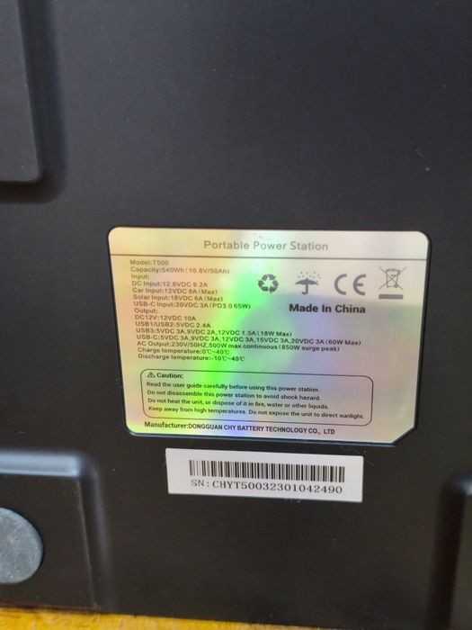 Портативна зарядна станція TIG FOX 540Wh / 500W