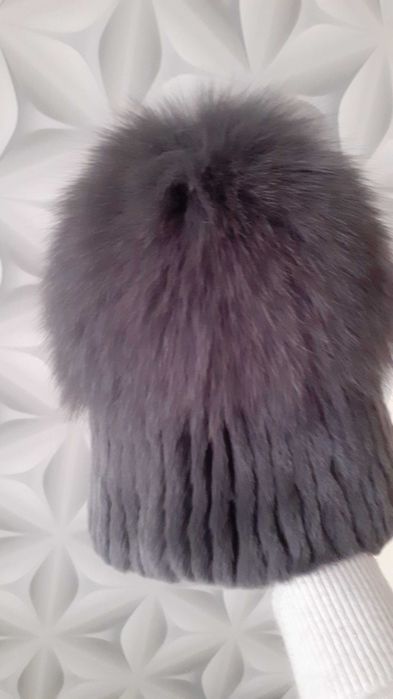 Czapka z naturalnego lisa