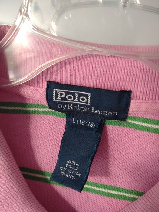 Sukienka Polo mini różowa paski 100% bawełna  Ralph Lauren