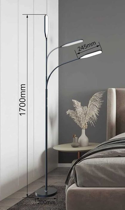 Lampka biurkowa Lampa podłogowa LED Ściemniana z pilotem Anyts