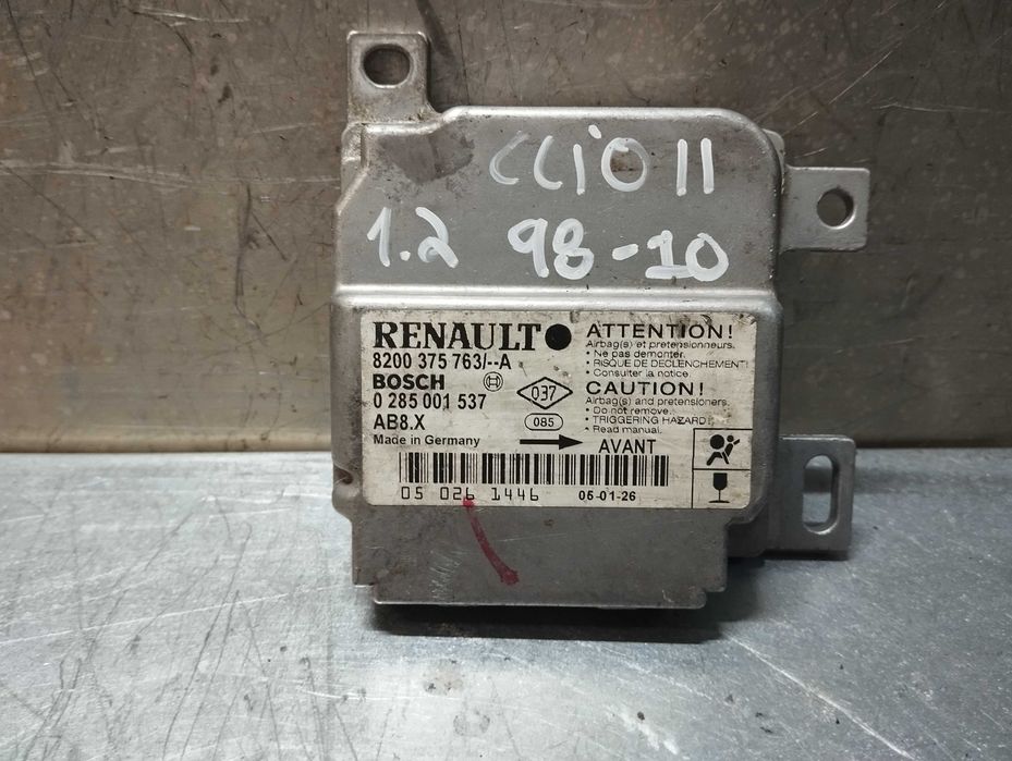 Centralina Do Airbag Renault Clio II 8200375763-A 0285001537