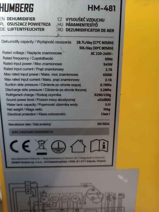 Osuszacz powietrza budowlany 50 /24