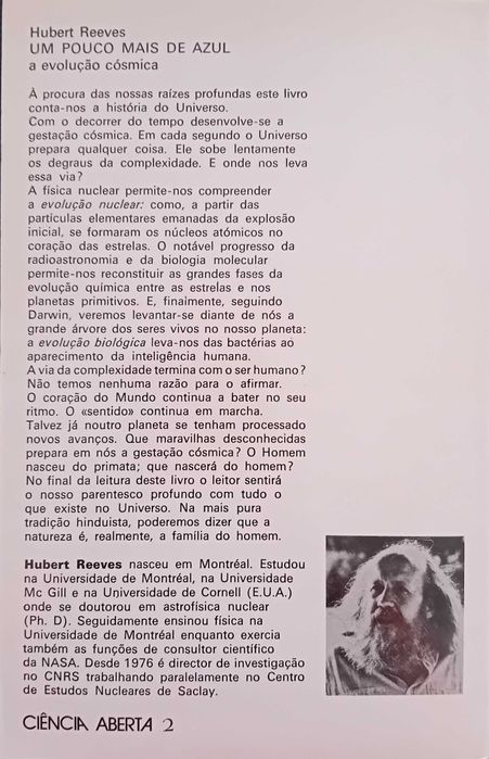Um Pouco Mais de Azul. A Evolução Cósmica - Hubert Reeves