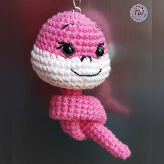 Kolorowy wąż wężyk brelok