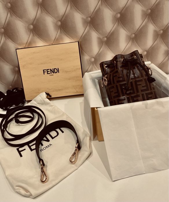 Сумка Fendi Mon Tresor brown leather mini-bag оригинал