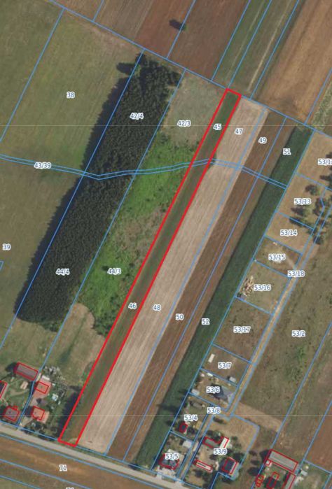 Działka 5385m2 miejscowość Chruściele gm. Dąbrówka