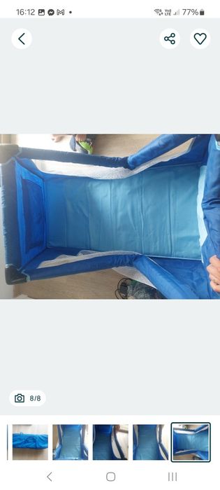 Caretero simplo łóżeczko turystyczne granatowe