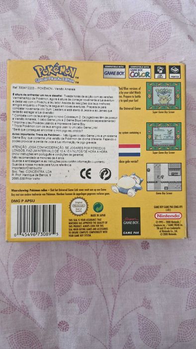 Caixa Original Pokémon Yellow Version (Special Pikachu Edition) – Game Boy (Apenas Caixa)