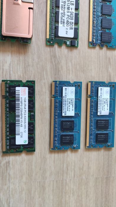 Memórias 512mb a 1Gb desktop e portáteis