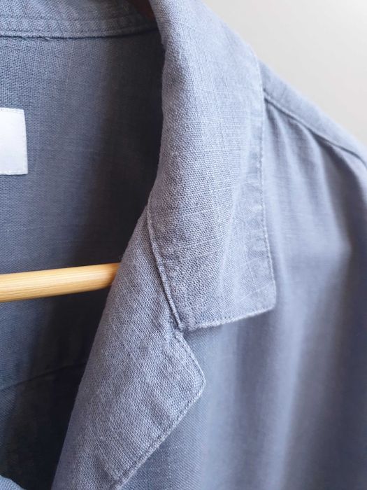 Niebieska koszula lniana Easy L męska