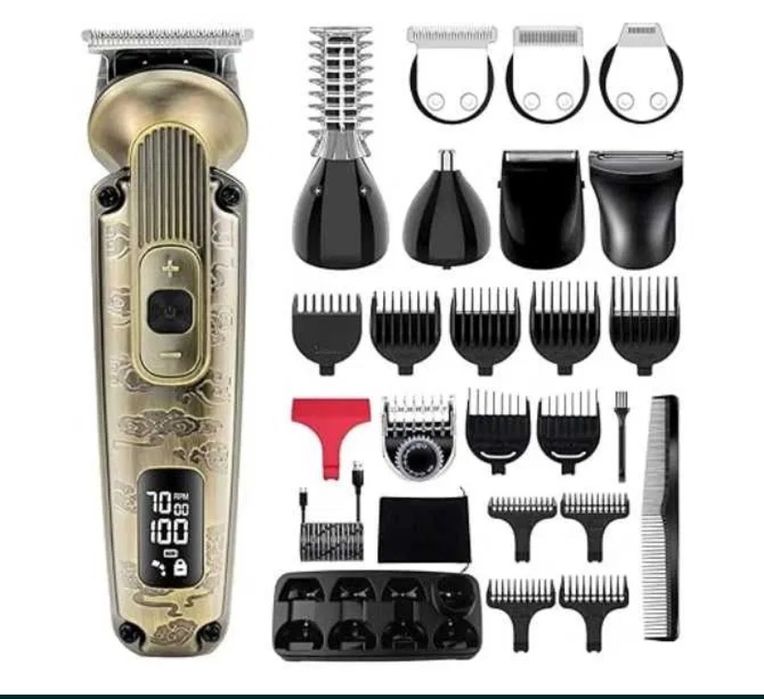Profesjonalna maszynka do strzyżenia włosów. Złota i Czarna