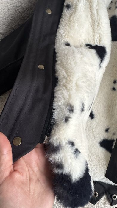 Дитяча чорна зимова парка з штучним хутром, вітрозахисна з капюшоном