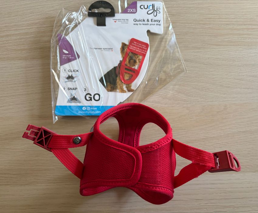 Szelki curli dogfinder xs czerwone