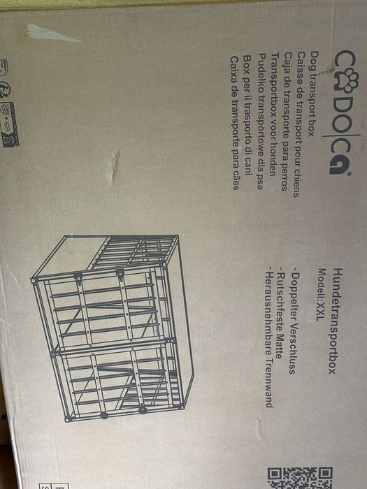 Caixa/Gaiola de transporte Dupla para cães em Aluminio