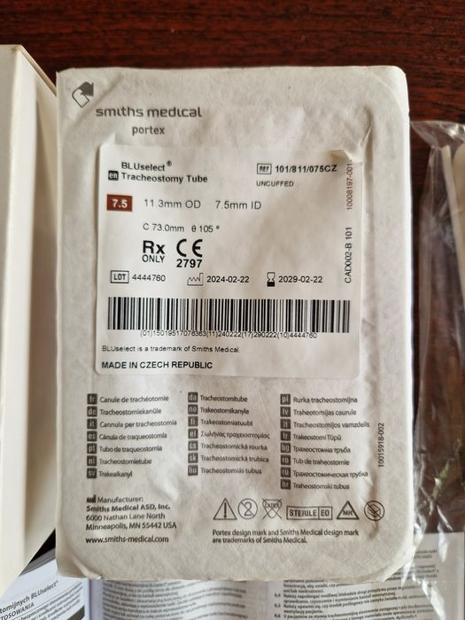 Rurka tracheostomijna 11.3 mm OD, 7.5 mm ID
