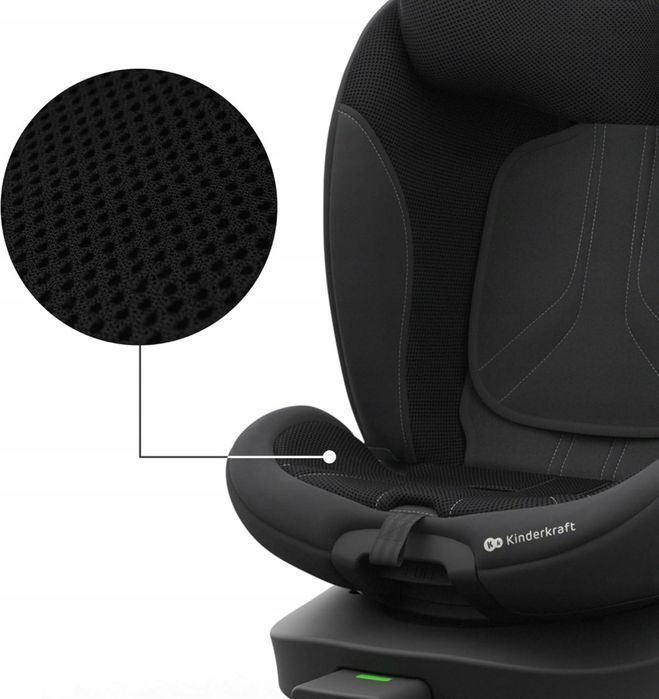 Fotelik samochodowy Kinderkraft i-360 2 PRO Black 0-36kg