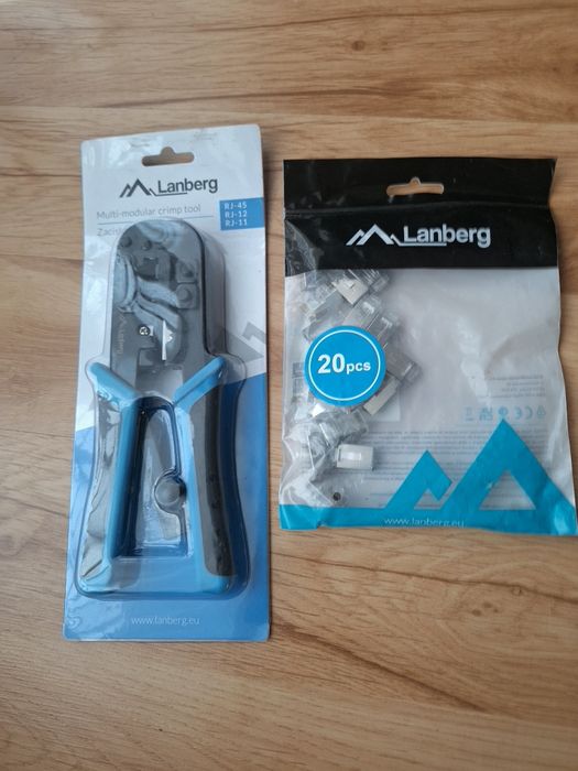 Sprzedam zaciskarke LANBERG + wtyki sieciowe