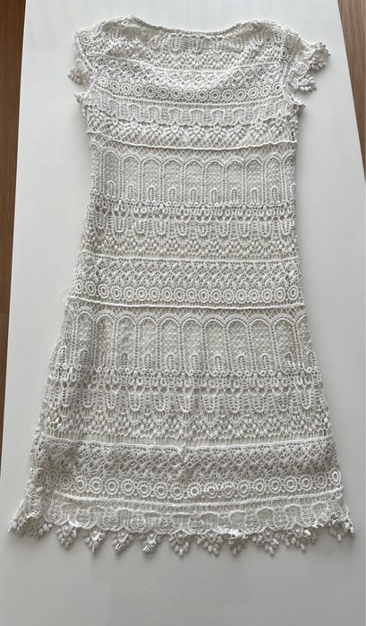 Vestido rendado , tam. 34