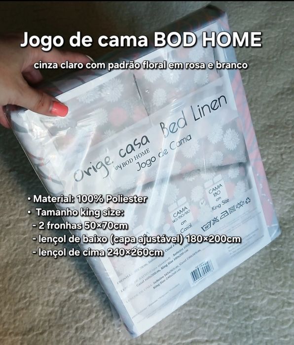 Jogo de Cama king Size BOD HOME