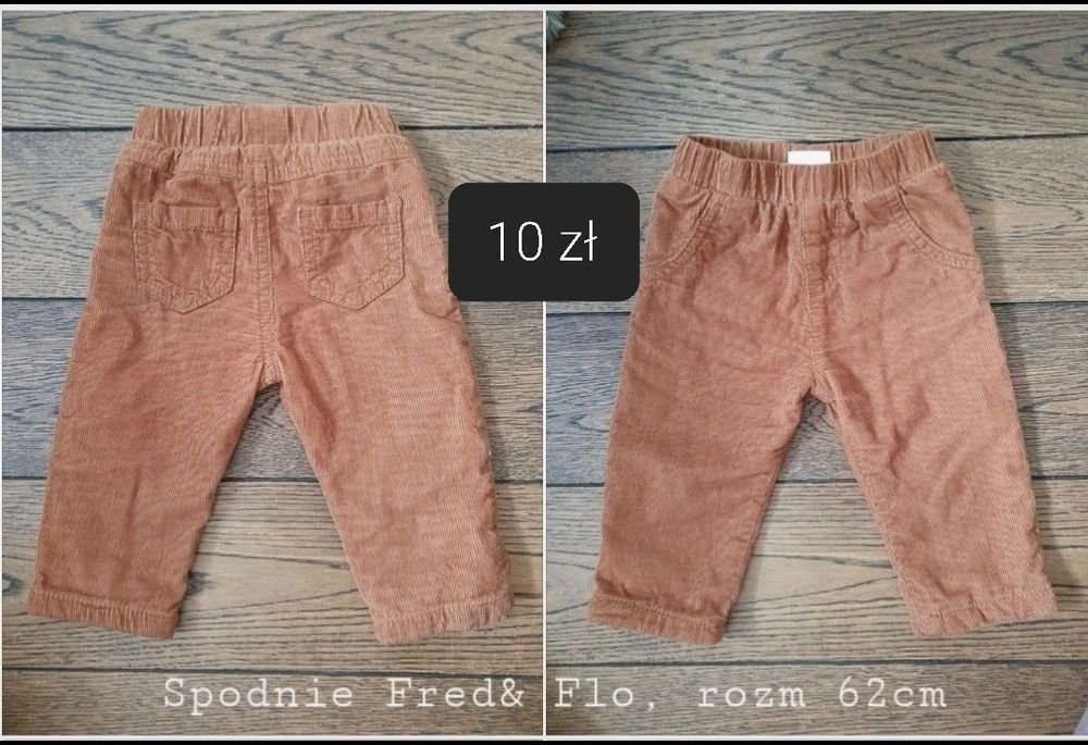 Spodnie sztruksowe, F&F, rozm. 62cm