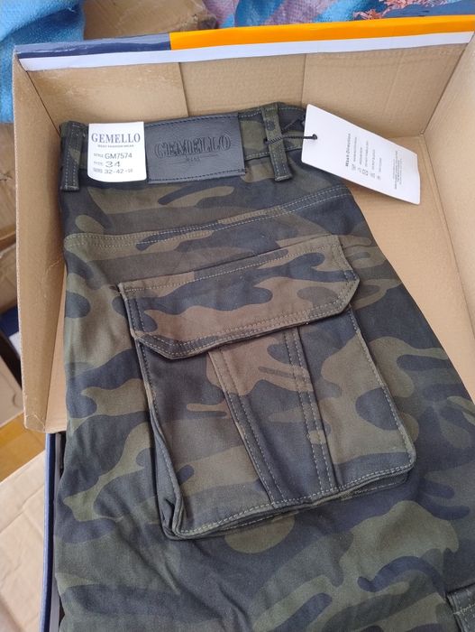 Spodnie Ocieplane Polarem Bojówki Moro Ciepłe