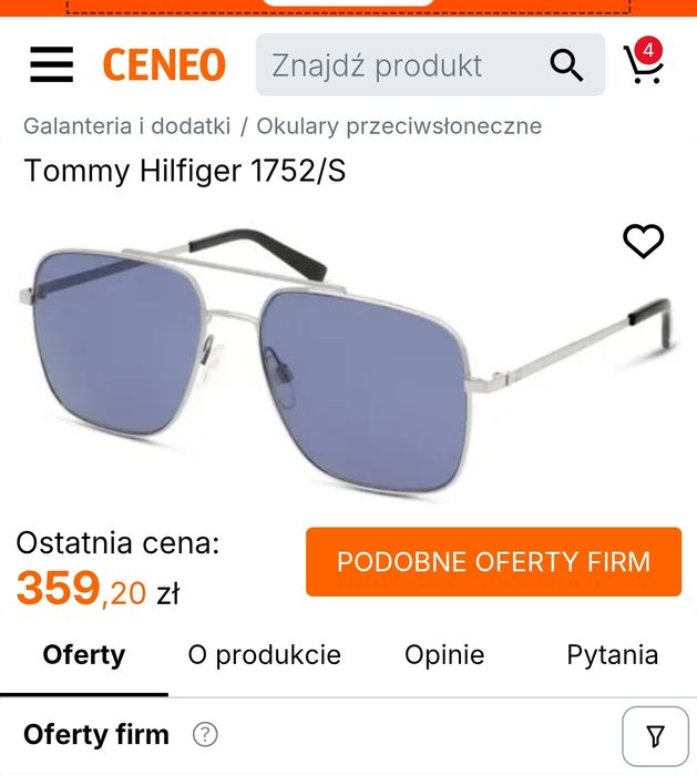 Tommy Hilfiger okulary z filtrem