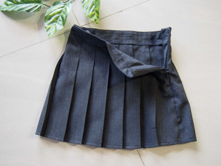 Spódnica szkolna 98-104 cm szara george plisowana
