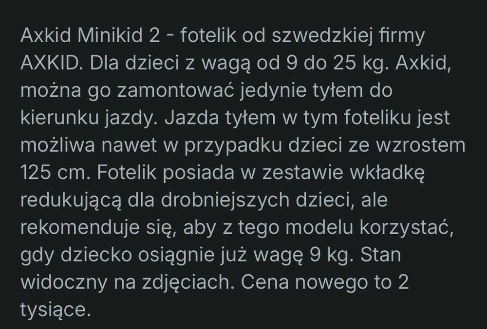Fotelik Dziecięcy