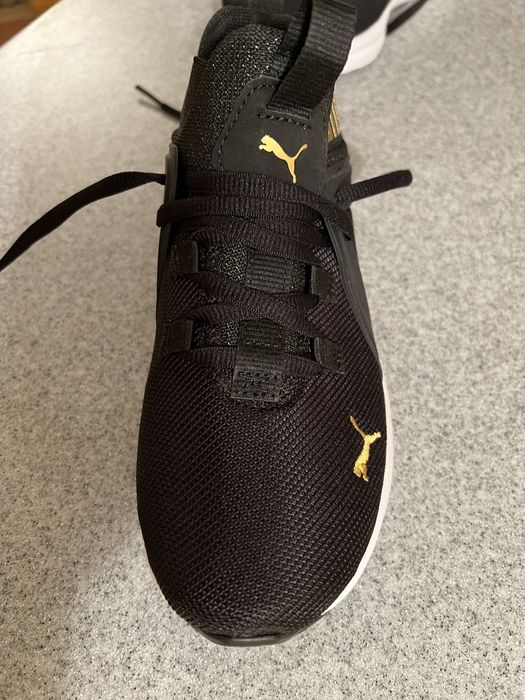 Puma adidasy czarno złote 35,5
