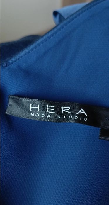 Wyjściowa, niebieska, letnia sukienka S Hera