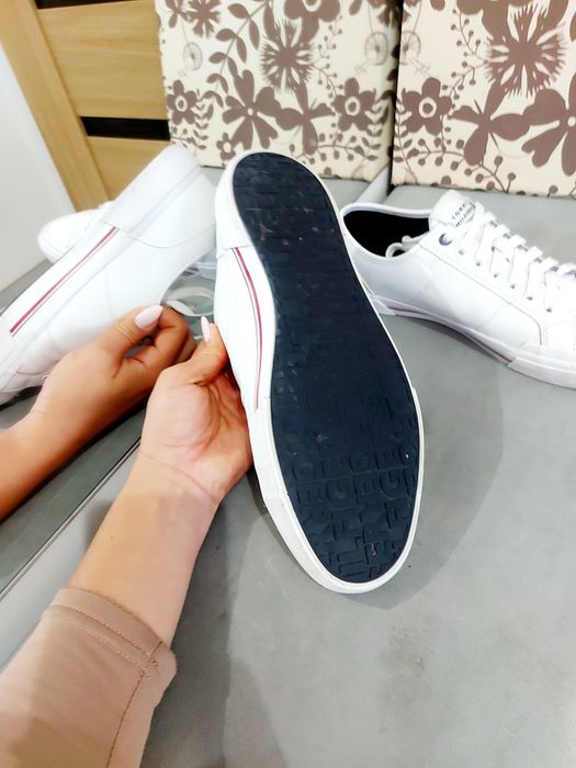 Oryginalne buty sneakersy tenisówki męskie skórzane Tommy Hilfiger 43