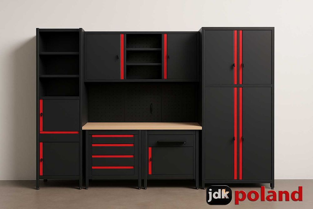Zestaw profesjonalnych mebli warsztatowych JDK Poland —produkcja PL