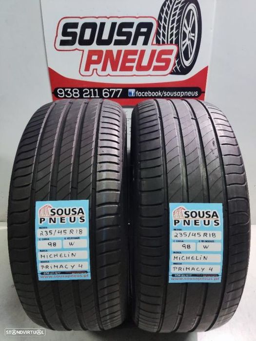 2 pneus como novos 235-45r18 michelin - oferta dos portes