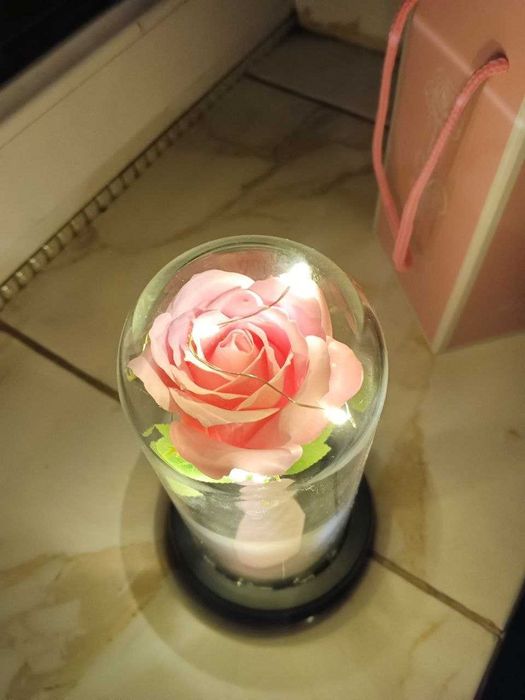 Роза в колбе с подсветкой|Оригинальный подарок для любимой/мамы/подруг